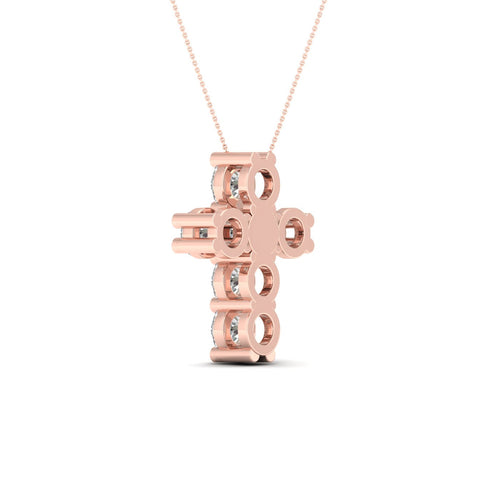 1 Ctw Teensy Cross Lab Grown Fashion Pendant