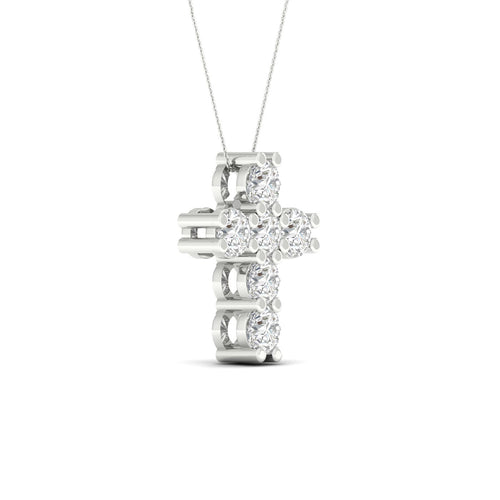 1 Ctw Teensy Cross Lab Grown Fashion Pendant