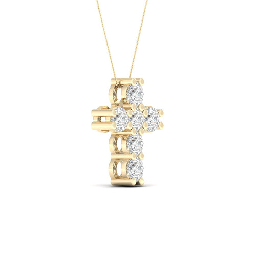 1 Ctw Teensy Cross Lab Grown Fashion Pendant