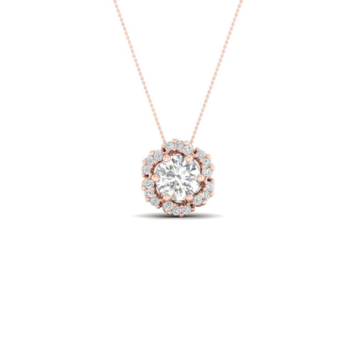 3/4 ctw Bloom Lab Grown Halo Pendant