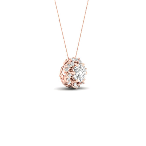 3/4 ctw Bloom Lab Grown Halo Pendant