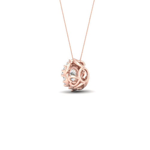 3/4 ctw Bloom Lab Grown Halo Pendant
