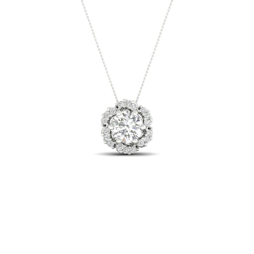 3/4 ctw Bloom Lab Grown Halo Pendant
