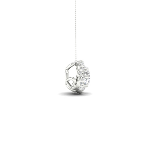 3/4 ctw Bloom Lab Grown Halo Pendant