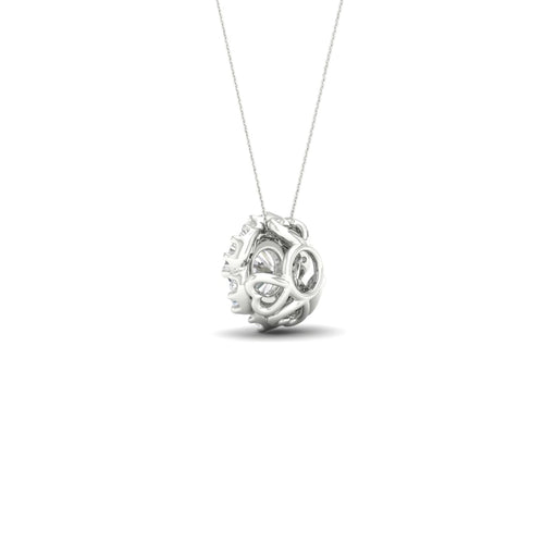3/4 ctw Bloom Lab Grown Halo Pendant