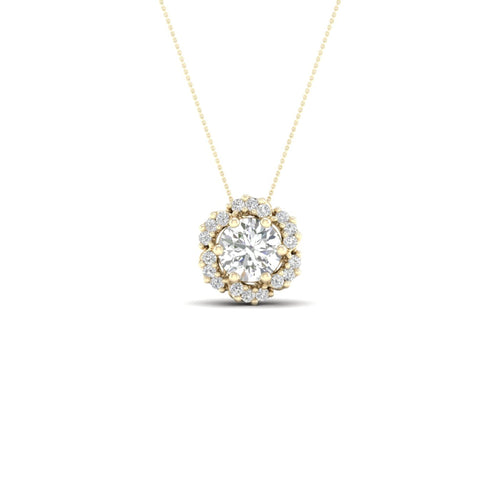 3/4 ctw Bloom Lab Grown Halo Pendant