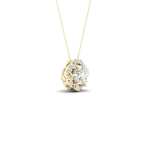 3/4 ctw Bloom Lab Grown Halo Pendant