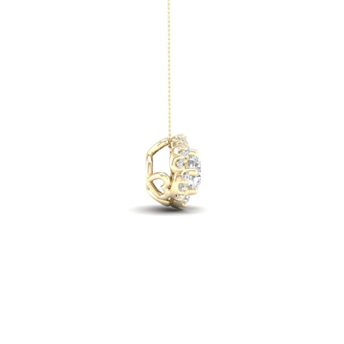 3/4 ctw Bloom Lab Grown Halo Pendant