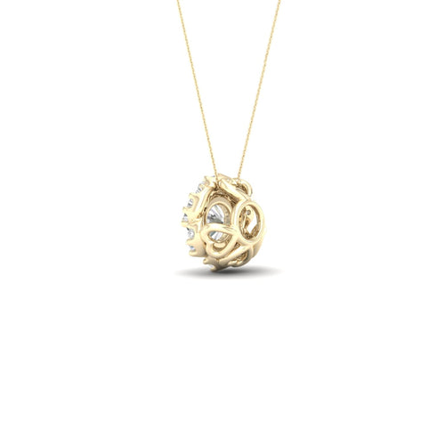 3/4 ctw Bloom Lab Grown Halo Pendant