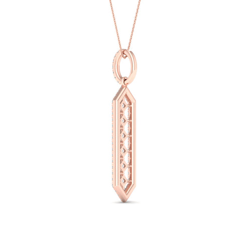 1/2 Ctw Geometric Floating Princess Lab Grown Fashion Pendant