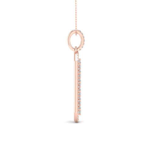 1/2 Ctw Geometric Floating Princess Lab Grown Fashion Pendant