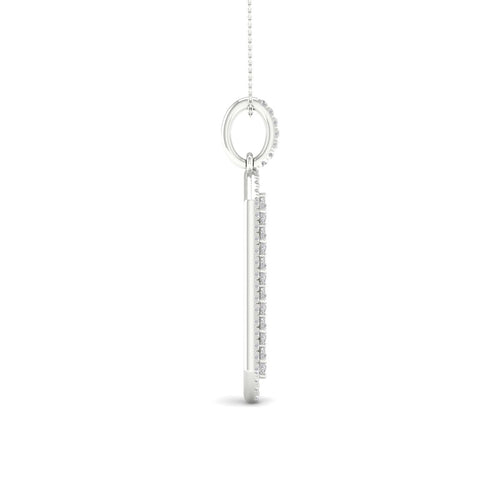 1/2 Ctw Geometric Floating Princess Lab Grown Fashion Pendant