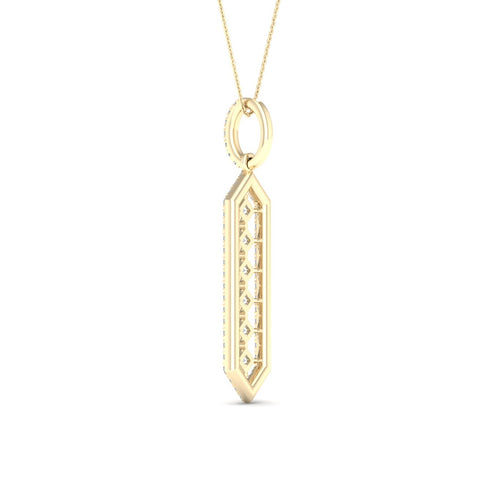 1/2 Ctw Geometric Floating Princess Lab Grown Fashion Pendant
