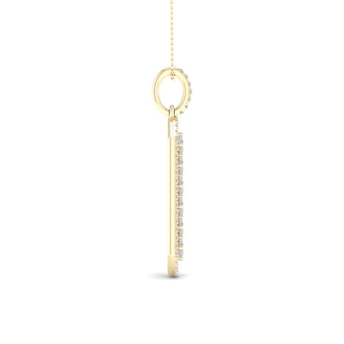 1/2 Ctw Geometric Floating Princess Lab Grown Fashion Pendant