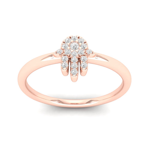 0.06 Ctw Hamsa Lab Grown Fashion Ring