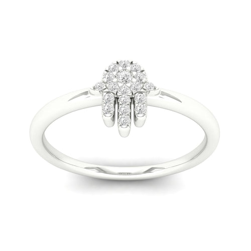 0.06 Ctw Hamsa Lab Grown Fashion Ring