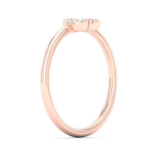 0.065 Ctw Minimalist Heart Lab Grown Fashion Ring