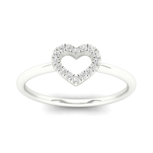 0.065 Ctw Minimalist Heart Lab Grown Fashion Ring