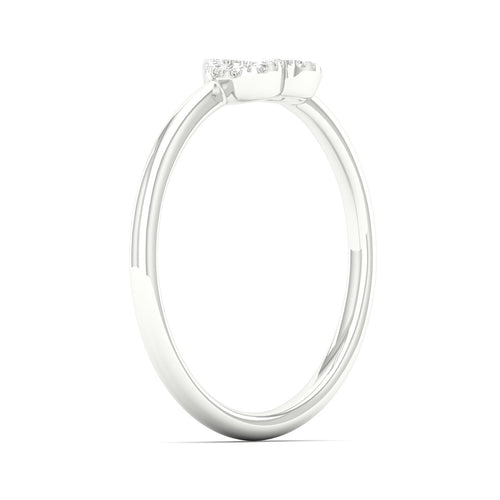 0.065 Ctw Minimalist Heart Lab Grown Fashion Ring