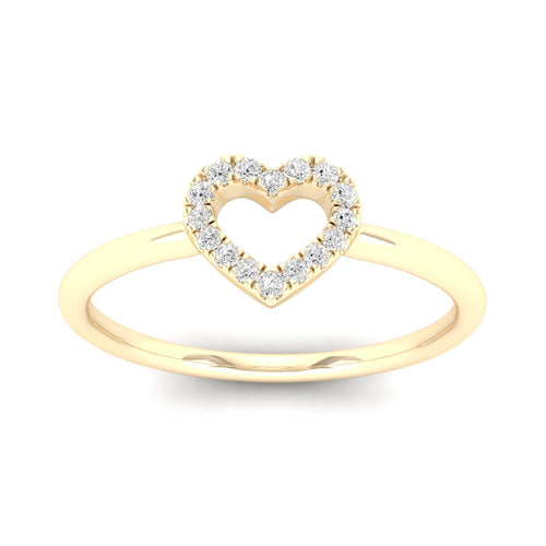 0.065 Ctw Minimalist Heart Lab Grown Fashion Ring