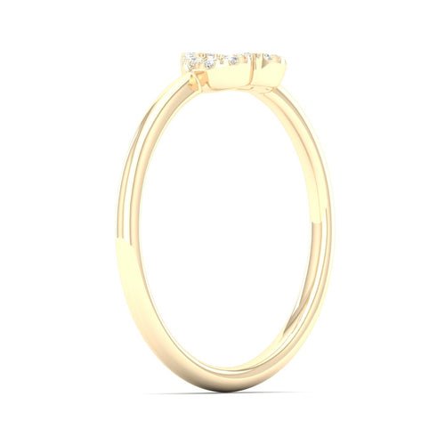 0.065 Ctw Minimalist Heart Lab Grown Fashion Ring