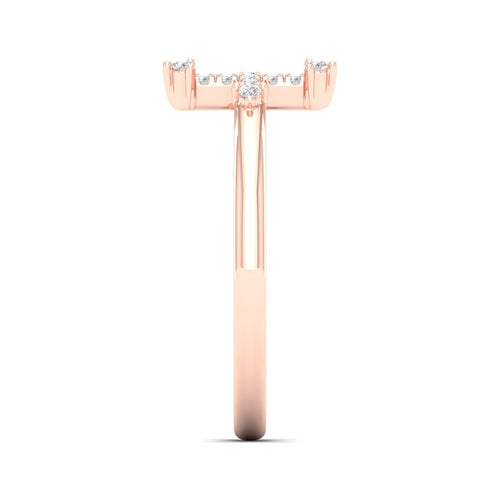 1/10 Ctw Minimalist Cross Fashion Ring