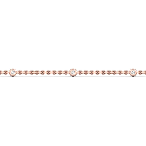 1/6 Ctw 5 Stone Station Lab Grown Fashion Bracelet