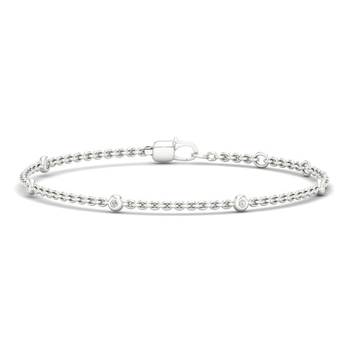 1/6 Ctw 5 Stone Station Lab Grown Fashion Bracelet