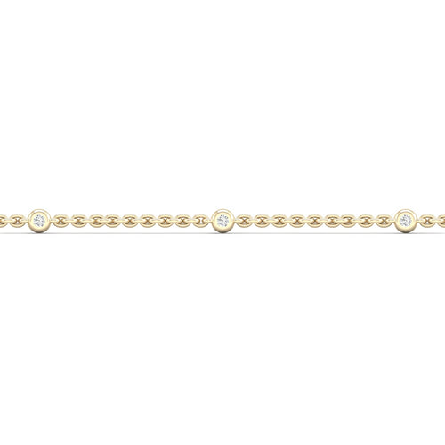 1/6 Ctw 5 Stone Station Lab Grown Fashion Bracelet