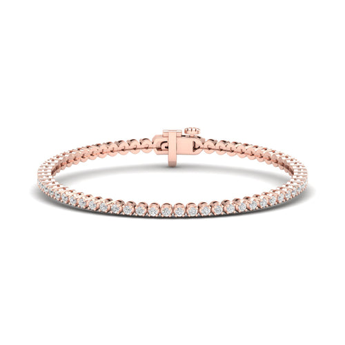 2 ctw Four Prong Round Lab Grown Classic Tennis Bracelet