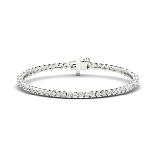 2 ctw Four Prong Round Lab Grown Classic Tennis Bracelet