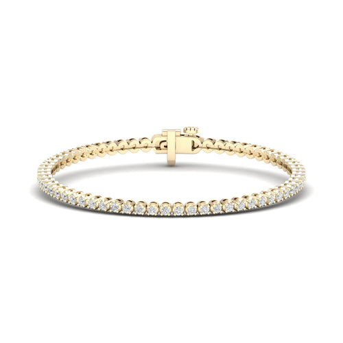 2 ctw Four Prong Round Lab Grown Classic Tennis Bracelet