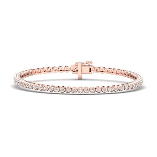 3 ctw Four Prong Round Lab Grown Classic Tennis Bracelet