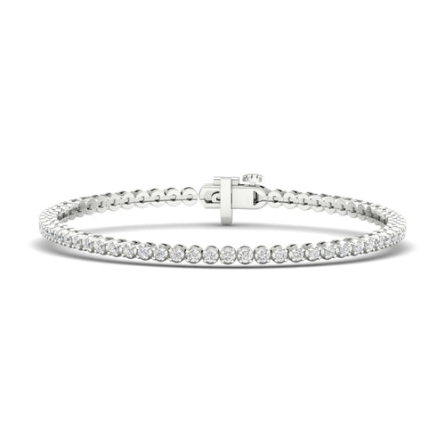 3 ctw Four Prong Round Lab Grown Classic Tennis Bracelet