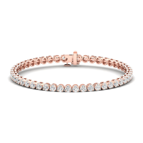 5 ctw Four Prong Round Lab Grown Classic Tennis Bracelet