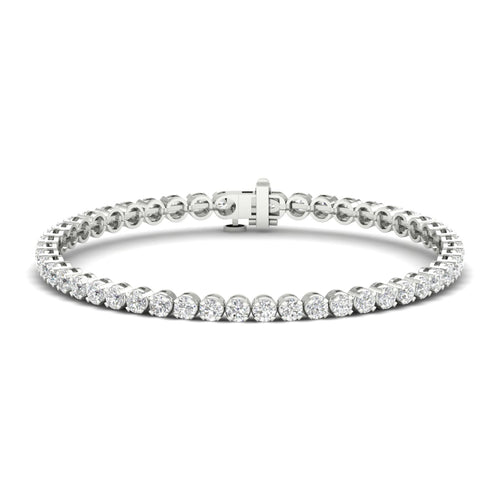 5 ctw Four Prong Round Lab Grown Classic Tennis Bracelet
