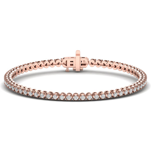 1 ctw Four Prong Round Lab Grown Classic Tennis Bracelet