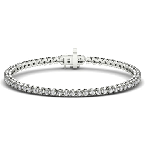 1 ctw Four Prong Round Lab Grown Classic Tennis Bracelet