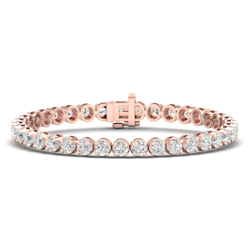 7 ctw Four Prong Round Lab Grown Classic Tennis Bracelet