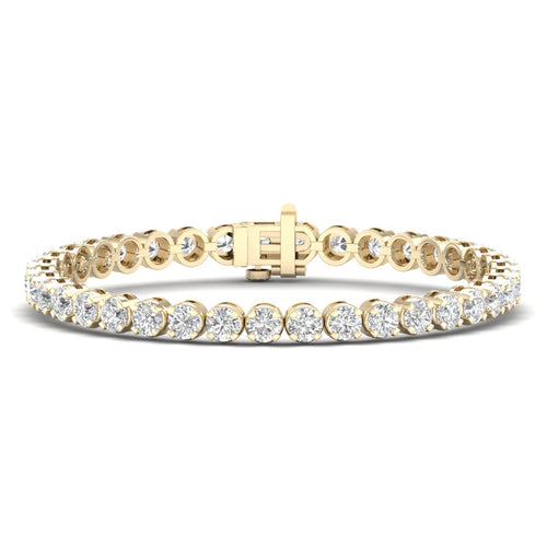 7 ctw Four Prong Round Lab Grown Classic Tennis Bracelet