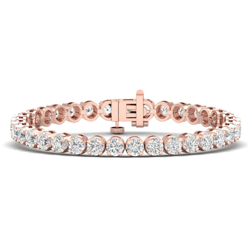 8 ctw Four Prong Round Lab Grown Classic Tennis Bracelet