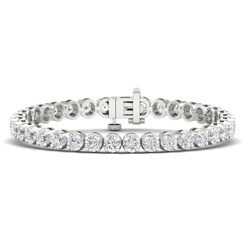 8 ctw Four Prong Round Lab Grown Classic Tennis Bracelet