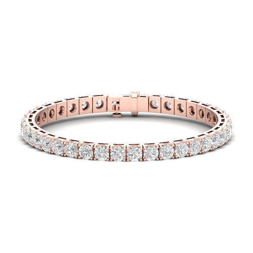 15 ctw Four Prong Round Lab Grown Classic Tennis Bracelet