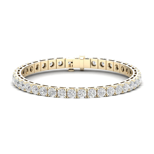 15 ctw Four Prong Round Lab Grown Classic Tennis Bracelet