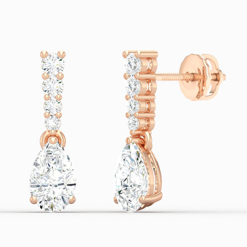 2 1/3 ctw Pear Drop Lab Grown Fashion Earring