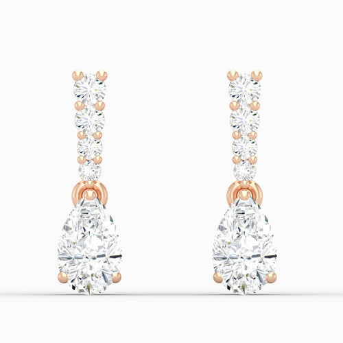 2 1/3 ctw Pear Drop Lab Grown Fashion Earring
