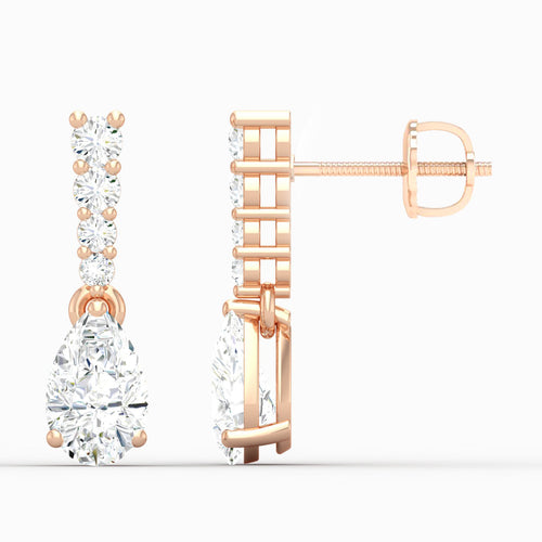 2 1/3 ctw Pear Drop Lab Grown Fashion Earring