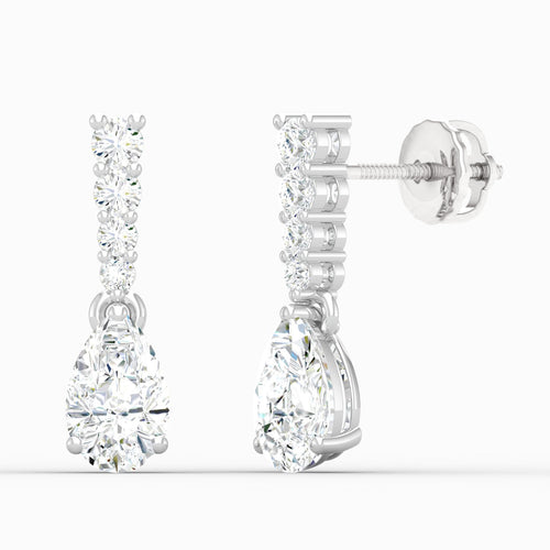 2 1/3 ctw Pear Drop Lab Grown Fashion Earring