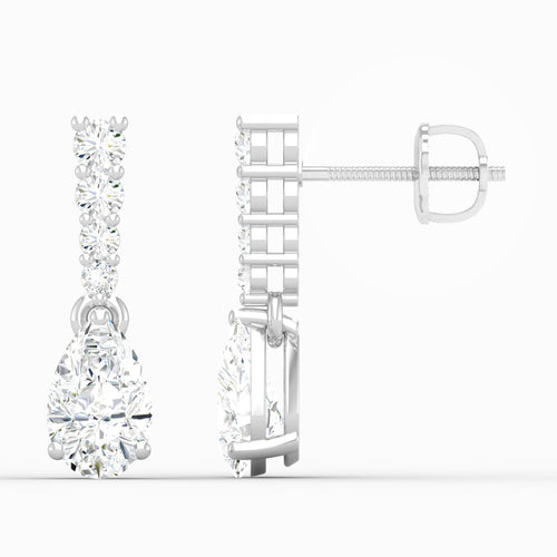 2 1/3 ctw Pear Drop Lab Grown Fashion Earring