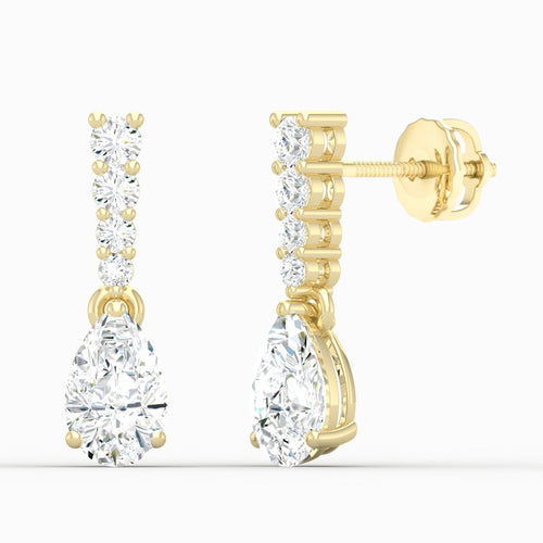 2 1/3 ctw Pear Drop Lab Grown Fashion Earring